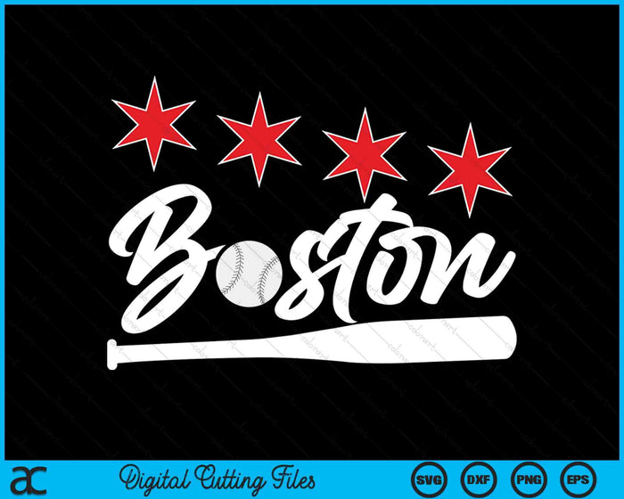 Honkbal Boston minnaar schattige Boston honkbalknuppel Amerikaanse SVG PNG digitale snijbestanden 