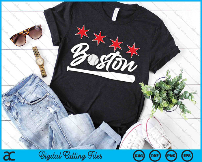 Baseball Boston Lover Cute Boston Baseball Bat American SVG PNG Digital Cutting Files