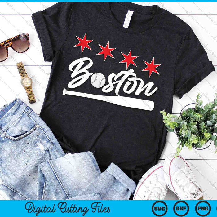 Baseball Boston Lover Cute Boston Baseball Bat American SVG PNG Digital Cutting Files