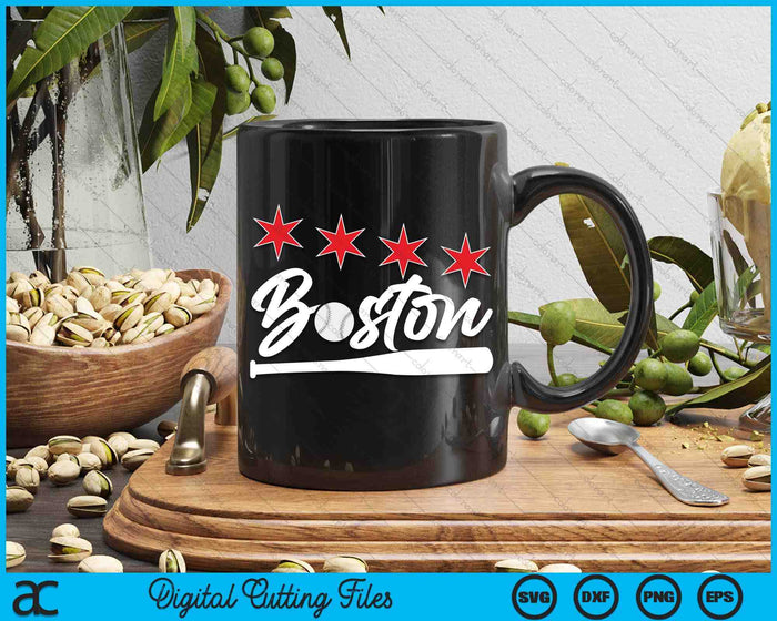 Baseball Boston Lover Cute Boston Baseball Bat American SVG PNG Digital Cutting Files