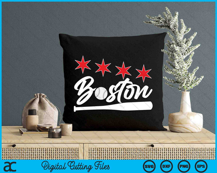 Baseball Boston Lover Cute Boston Baseball Bat American SVG PNG Digital Cutting Files