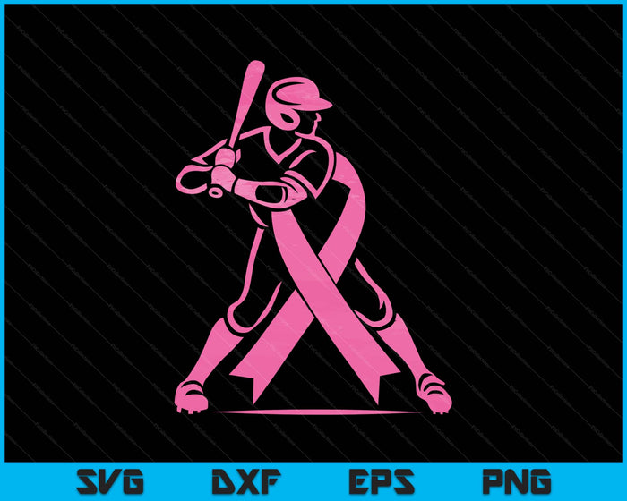 Baseball Breast Cancer Awareness Month Pink Ribbon SVG PNG Digital Printable Files