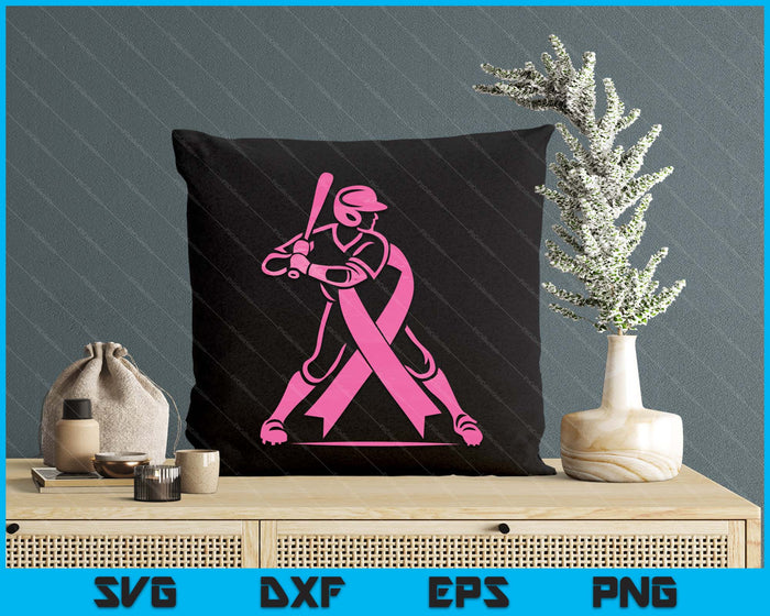 Baseball Breast Cancer Awareness Month Pink Ribbon SVG PNG Digital Printable Files