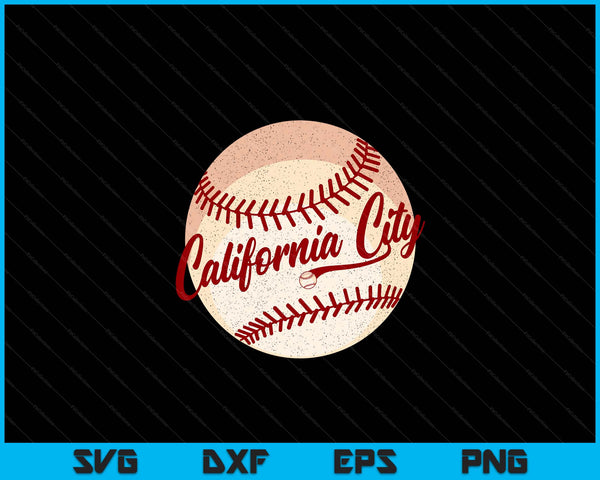 Baseball California City Love Blue Color Royal National Pastime SVG PNG Cutting Printable Files