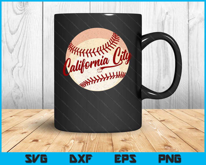 Baseball California City Love Blue Color Royal National Pastime SVG PNG Cutting Printable Files