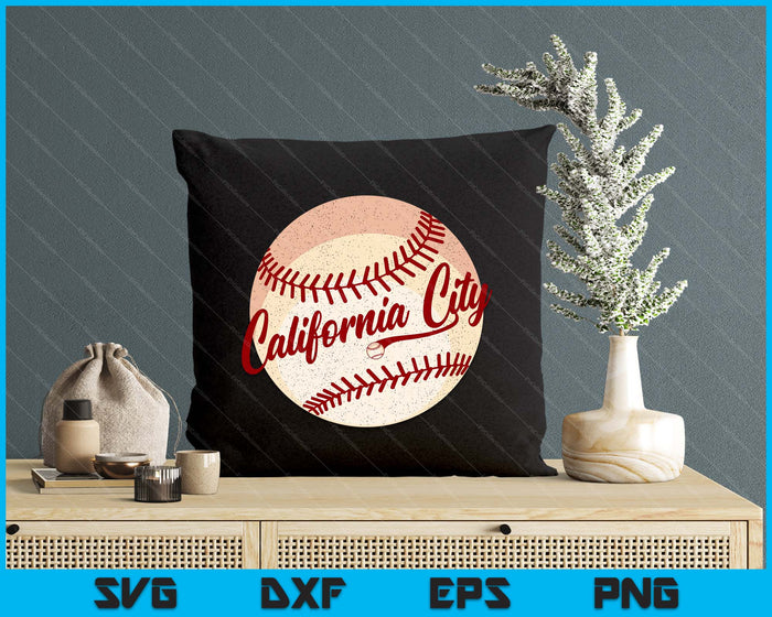 Baseball California City Love Blue Color Royal National Pastime SVG PNG Cutting Printable Files