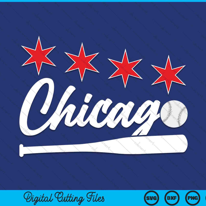 Baseball Chicago lover cute Chicago baseball bat American SVG cut file