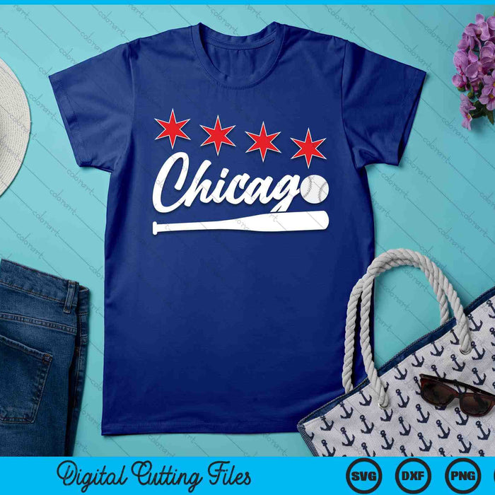 Honkbal Chicago Lover Cute Chicago Baseball Bat Amerikaanse SVG PNG digitale snijbestanden 