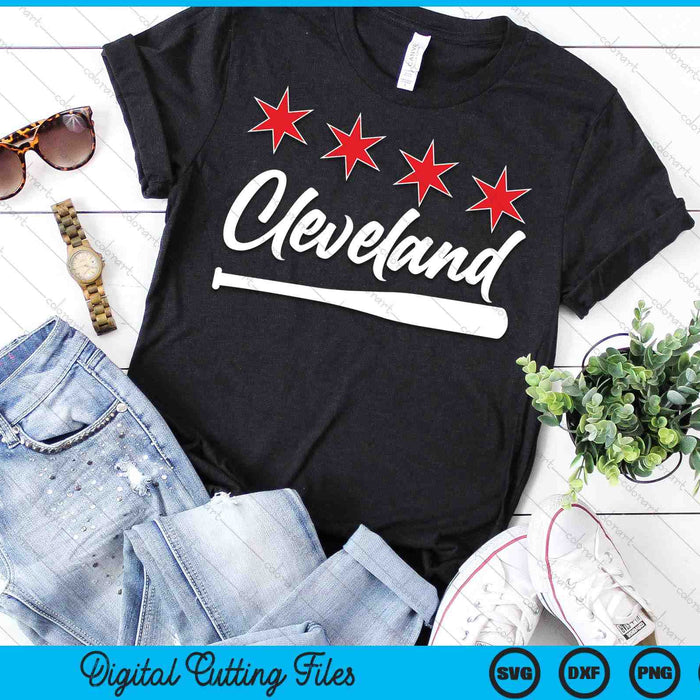 Baseball Cleveland Lover Cute Cleveland Baseball Bat American SVG PNG Digital Cutting Files