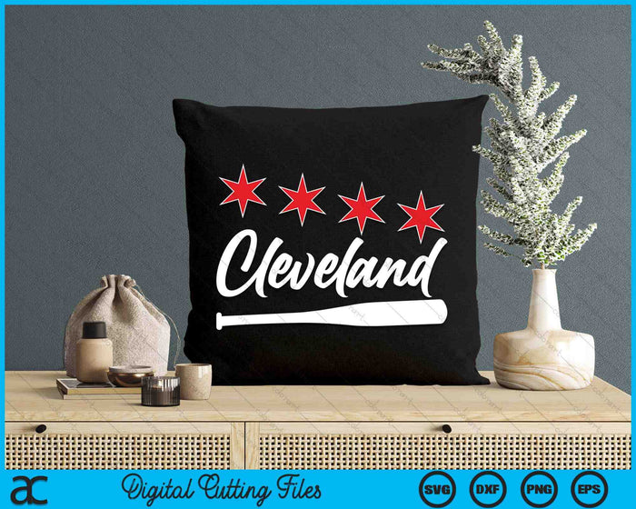 Baseball Cleveland Lover Cute Cleveland Baseball Bat American SVG PNG Digital Cutting Files