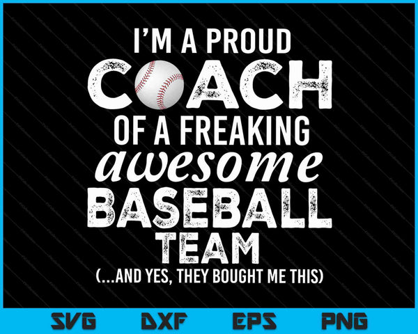 Baseball Coach Funny Thank You Appreciation Gift SVG PNG Digital Cutting Files