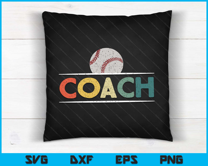 Honkbal Coach geschenken Vintage bal Coaching SVG PNG digitale snijbestanden