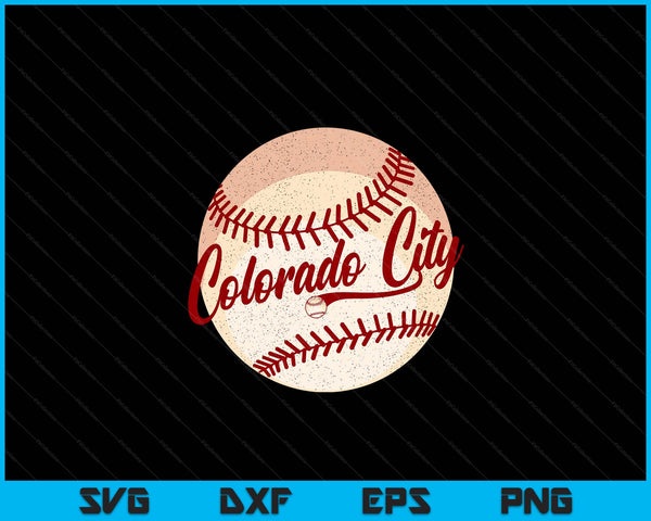 Baseball Colorado City Love Blue Color Royal National Pastime SVG PNG Cutting Printable Files