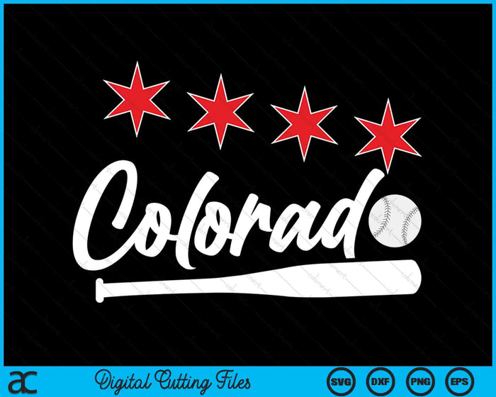 Honkbal Colorado minnaar schattige Colorado honkbalknuppel Amerikaanse SVG PNG digitale snijbestanden