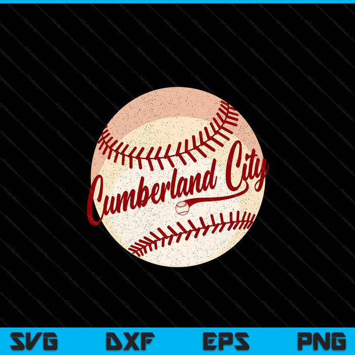 Baseball cumberland city love blue color royal national pastime SVG PNG cut file for Cricut