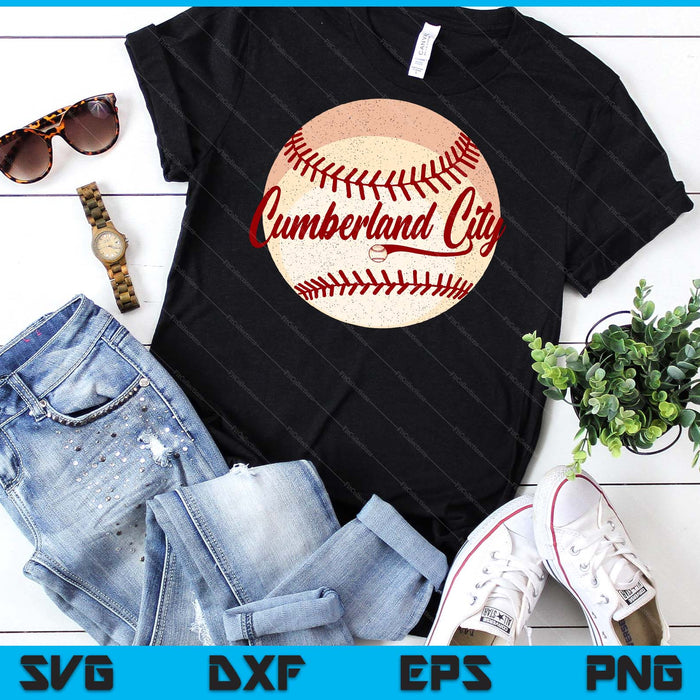Baseball Cumberland City Love Blue Color Royal National Pastime SVG PNG Cutting Printable Files