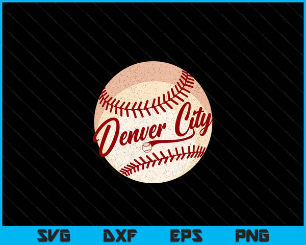 Baseball Denver City Love Blue Color Royal National Pastime SVG PNG Cutting Printable Files