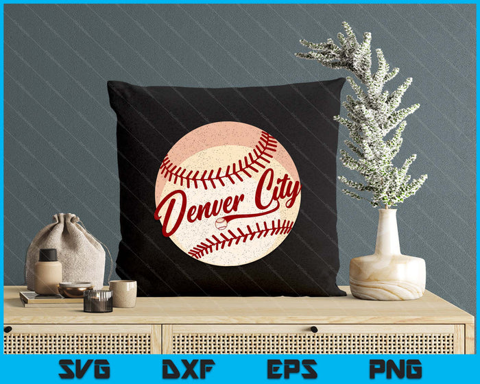 Baseball Denver City Love Blue Color Royal National Pastime SVG PNG Cutting Printable Files