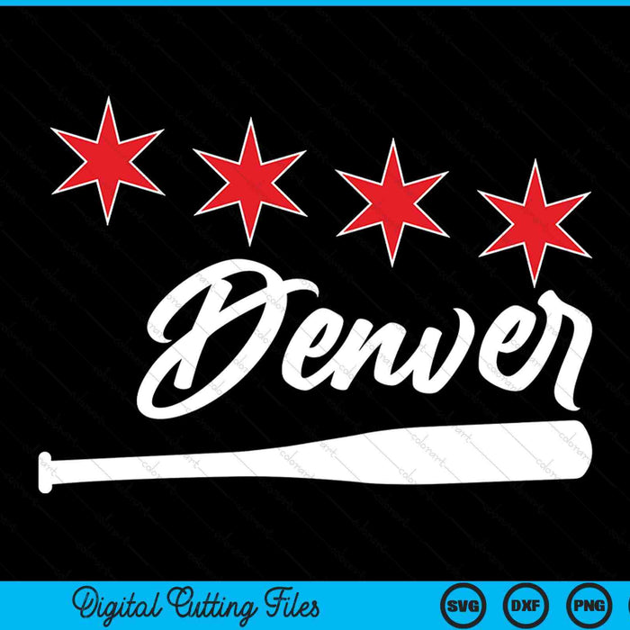 Baseball Denver lover cute Denver baseball bat American SVG cut file