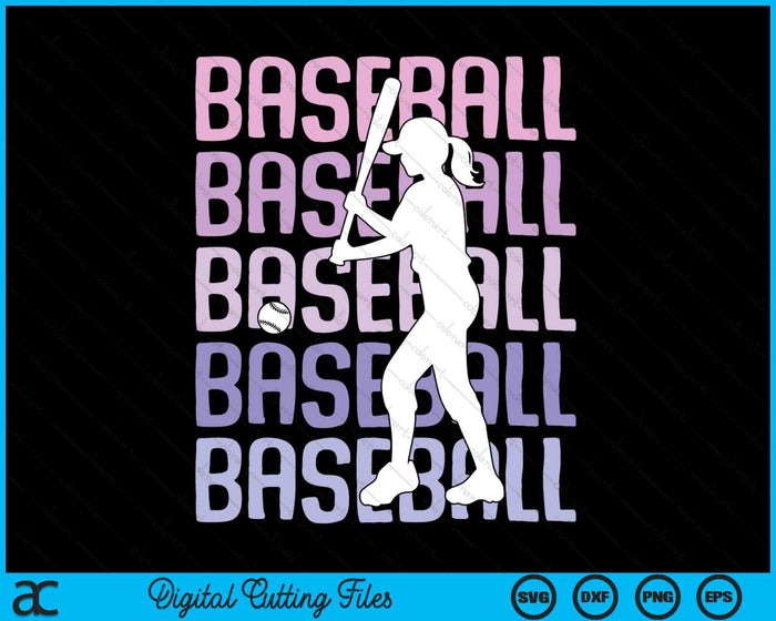 Baseball Girls Women Kids Youth Girl SVG PNG Digital Printable Files