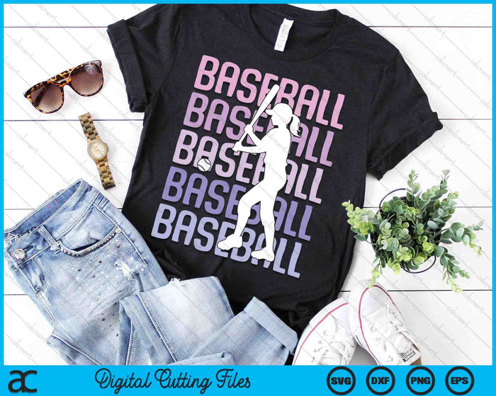 Baseball Girls Women Kids Youth Girl SVG PNG Digital Printable Files