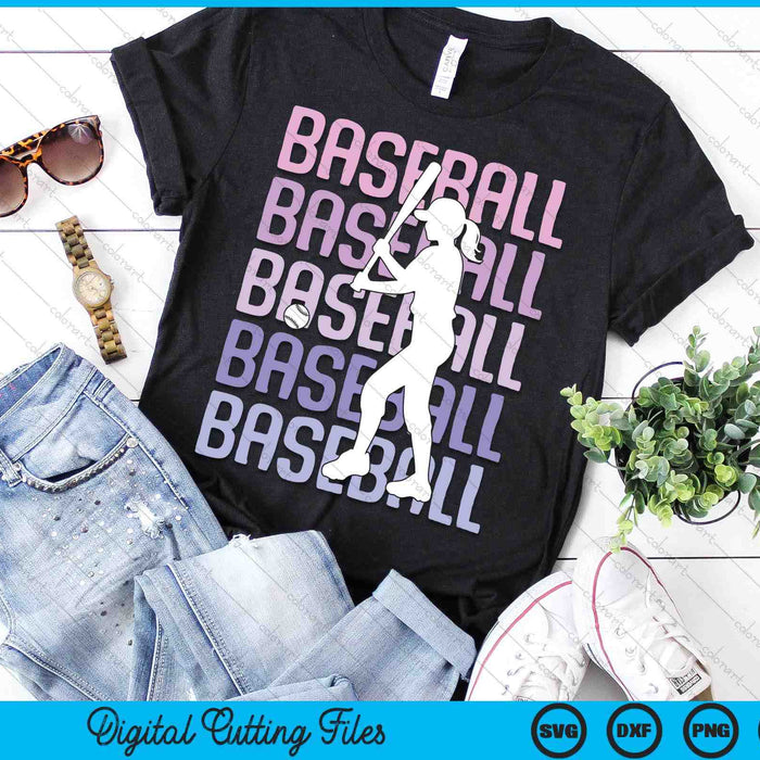 Baseball Girls Women Kids Youth Girl SVG PNG Digital Printable Files