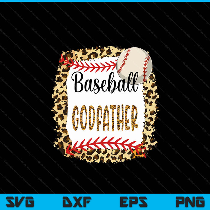 Baseball Godfather Leopard Baseball Godfather For Father's Day SVG PNG Digital Cutting Files