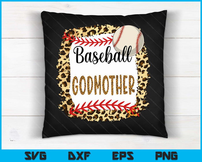 Baseball Godmother Leopard Baseball Godmother For Mother's Day SVG PNG Digital Cutting Files