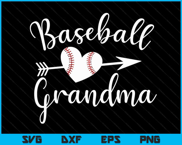 Baseball Grandma SVG PNG Digital Cutting Files