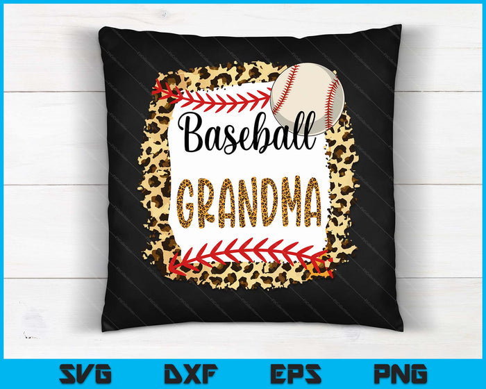 Baseball Grandma Leopard Baseball Grandma For Mother's Day SVG PNG Digital Cutting Files