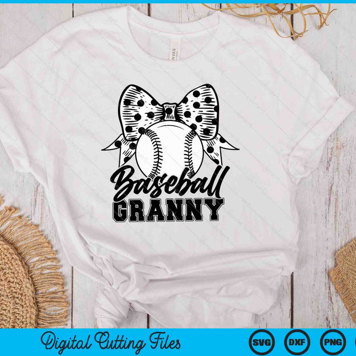 Baseball Granny Game Day Mother's Day SVG PNG Digital Printable Files