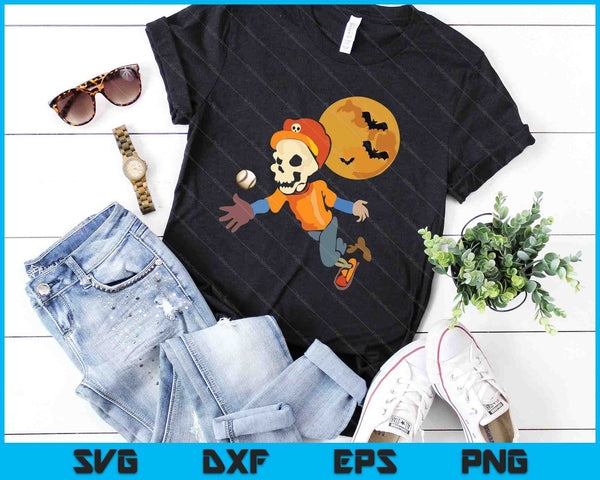Béisbol Halloween Esqueleto SVG PNG Archivos de corte digital - on a t-shirt