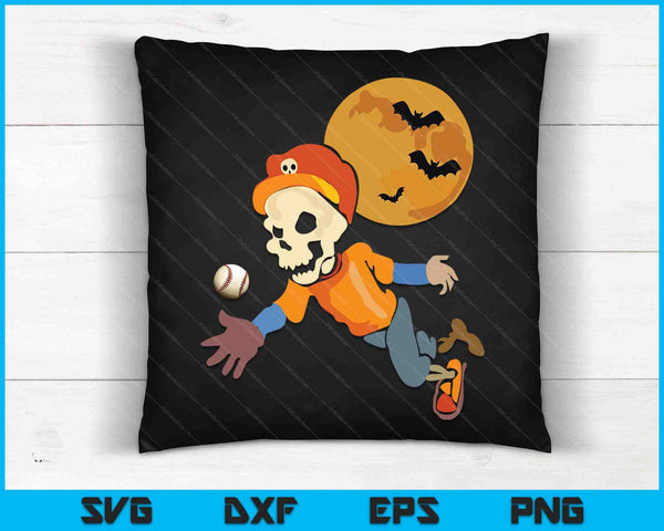 Baseball Halloween Skeleton SVG PNG Digital Cutting Files
