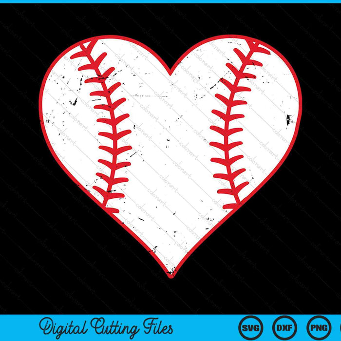 Baseball Heart Love Valentines Day Baseball Player SVG PNG Digital Cutting Files