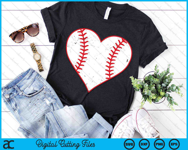 Baseball Heart Love Valentines Day Baseball Player SVG PNG Digital Cutting Files