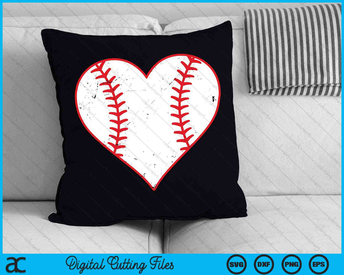 Baseball Heart Love Valentines Day Baseball Player SVG PNG Digital Cutting Files