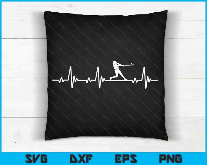 Baseball Heartbeat SVG PNG Cutting Printable Files