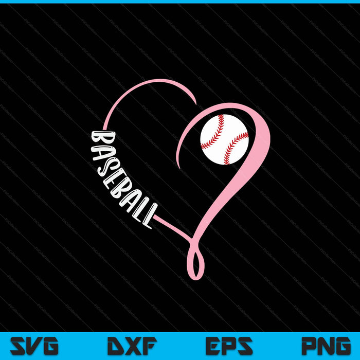 Baseball Ladies Valentine's Day Baseballl Lover SVG PNG Digital Printable Files