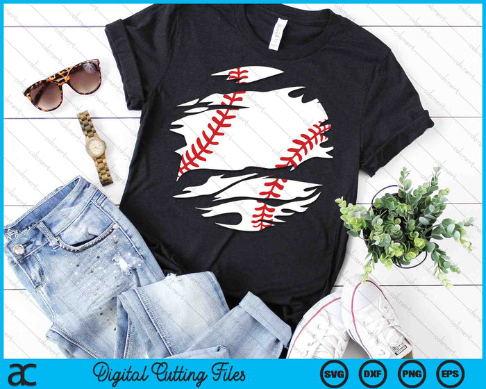 Baseball Life Jugador de béisbol Fan SVG PNG Cortar archivos imprimibles