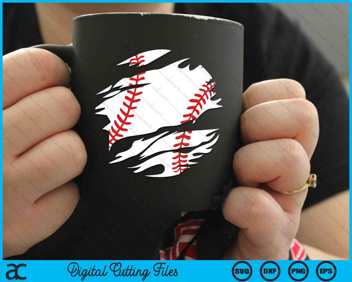 Baseball Life Jugador de béisbol Fan SVG PNG Cortar archivos imprimibles