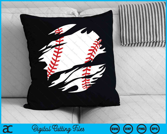 Baseball Life Jugador de béisbol Fan SVG PNG Cortar archivos imprimibles