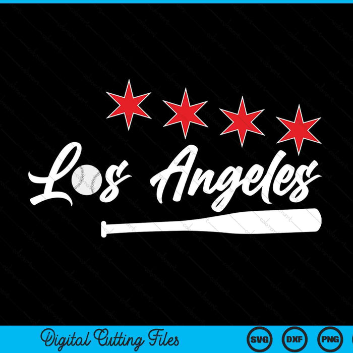 Honkbal Los Angeles Lover Cute Los Angeles Baseball Bat Amerikaanse SVG PNG digitale snijbestanden 