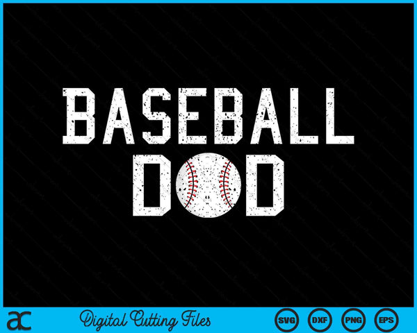 Baseball Dad Clothing Retro Vintage Baseball Dad SVG PNG Cutting Printable Files