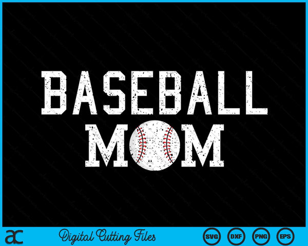 Baseball Mama Clothing Retro Vintage Baseball Mom SVG PNG Cutting Printable Files