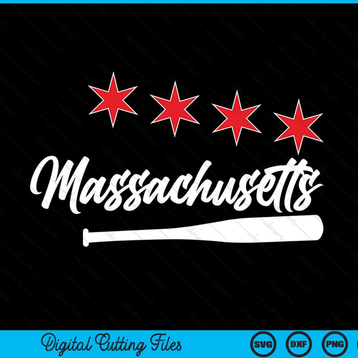 Baseball Massachusetts Lover Cute Massachusetts Baseball Bat American SVG PNG Digital Cutting Files