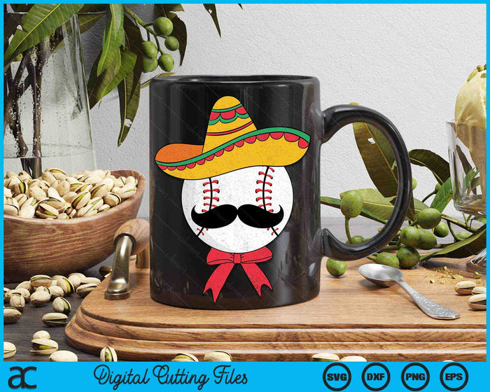 Baseball Mexican Sombrero Cinco De Mayo SVG PNG Digital Printable Files