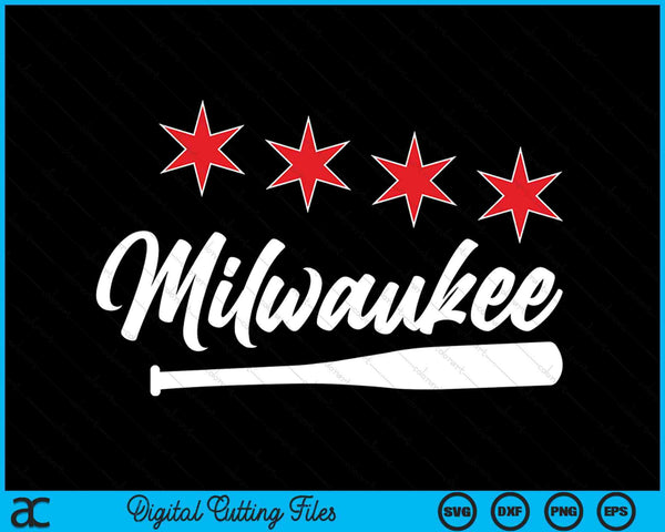 Baseball Milwaukee Lover Cute Milwaukee Baseball Bat American SVG PNG Digital Cutting Files