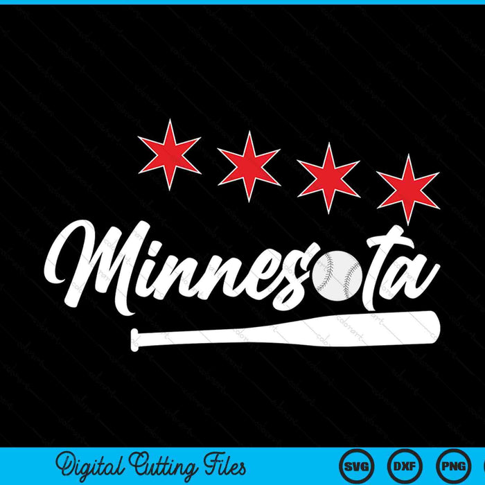Honkbal Minnesota minnaar schattige Minnesota honkbalknuppel Amerikaanse SVG PNG digitale snijbestanden 