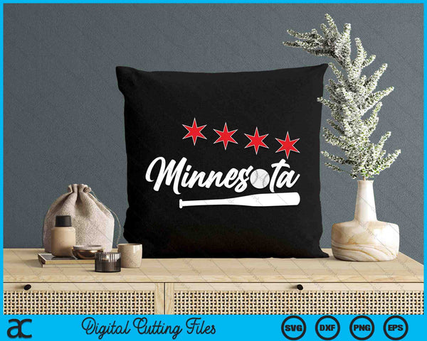 Baseball Minnesota Lover Cute Minnesota Baseball Bat American SVG PNG Digital Cutting Files