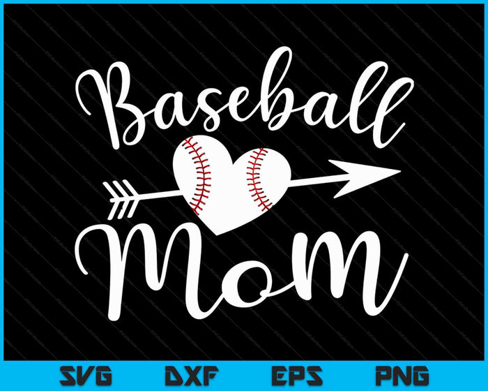 Baseball Mom SVG PNG Digital Cutting Files